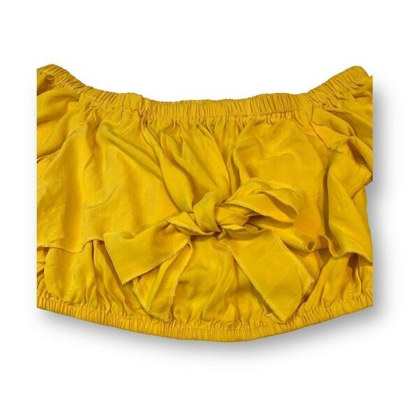 Miss Selfridge Cropped Blouse Top Size Large - Picture 2 of 5